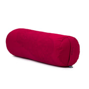 Round Bolster - Organic Cotton Cover Henna Print Design - Vivacious - 45 degrees angle | TRIBE Yoga