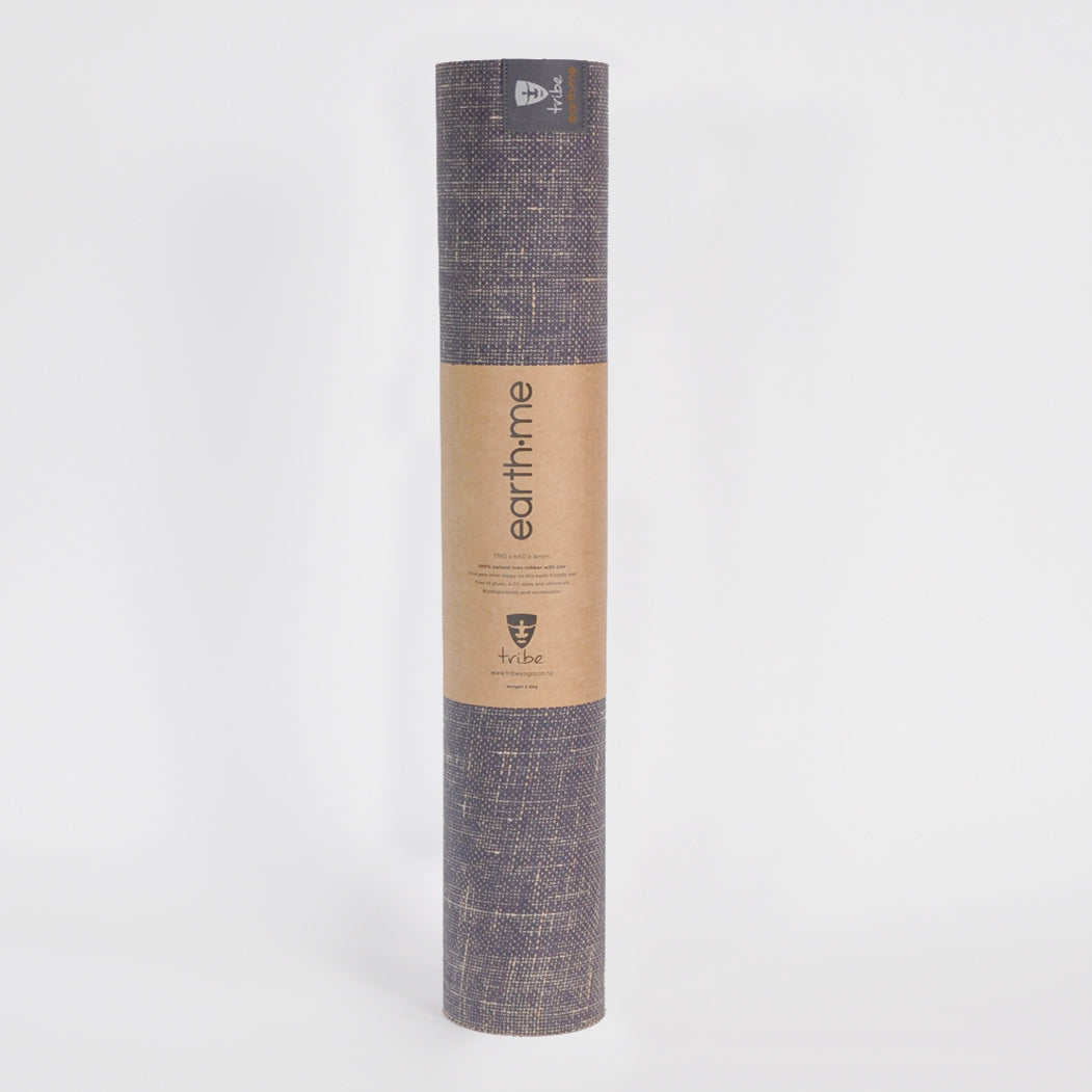 Earth.Me 4mm Long Yoga Mat - Amethyst - vertically rolled | TRIBE Yoga
