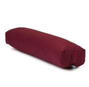 Rectangular Lean Bolster - Organic Cotton - Maroon - 45 degrees angle | TRIBE Yoga