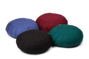 Zafu Meditation Cushions - Group shot - Twilight, Maroon, Deep Forest, Cosmos | TRIBE Yoga