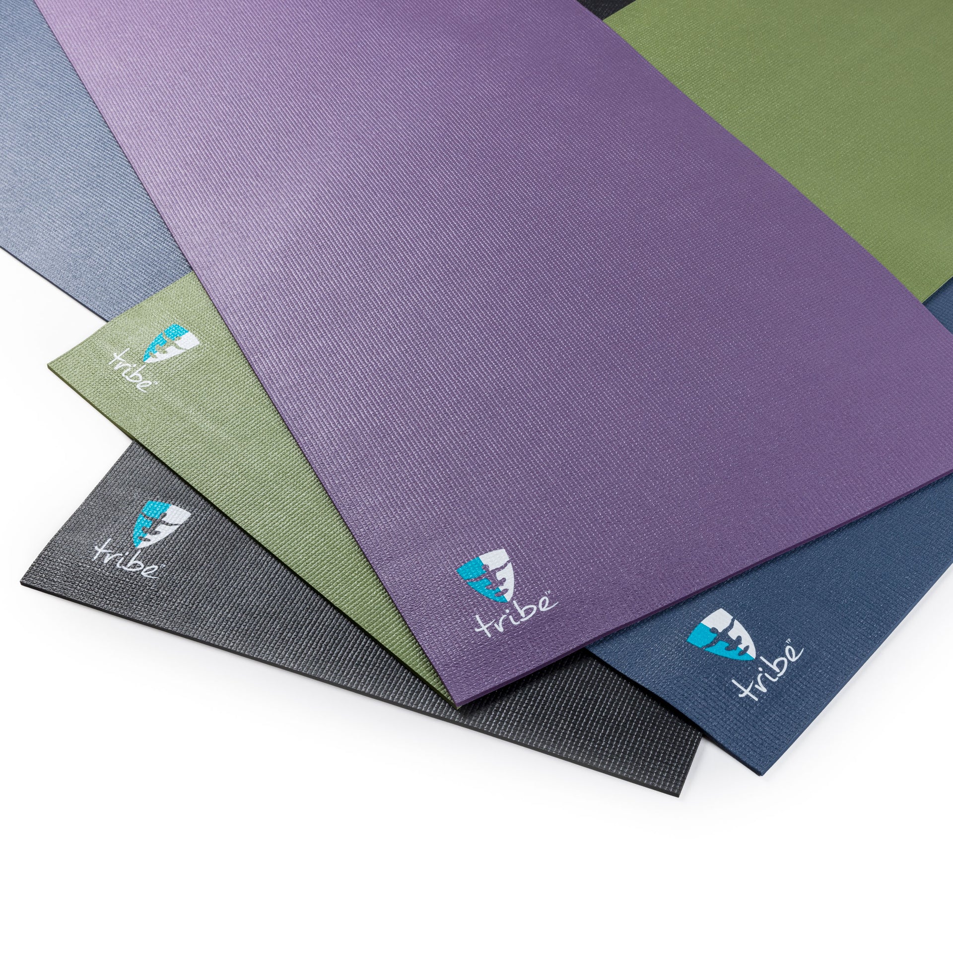 ReGen 5mm Yoga Mats - Purple Sage, Sage, Vintage Indigo, Cosmos - colour swatches | TRIBE Yoga