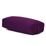 Rectangular Bolster - Organic Cotton Cover - Grape - 45 degrees angle | TRIBE Yoga