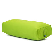 Rectangular Bolster - Organic Cotton Cover - Lime - 45 degrees angle | TRIBE Yoga