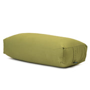 Rectangular Bolster - Organic Cotton Cover - Olive - 45 degrees angle | TRIBE Yoga