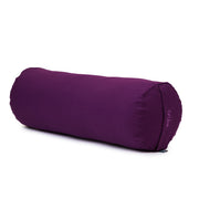 Round Bolster - Organic Cotton Cover - Grape - 45 degrees angle | TRIBE Yoga