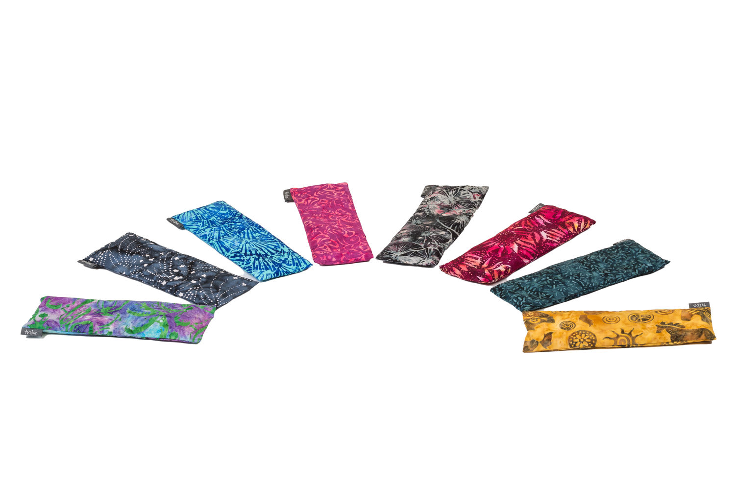 Still Me Eye Pillows - group shot in fan shape | TRIBE Yoga