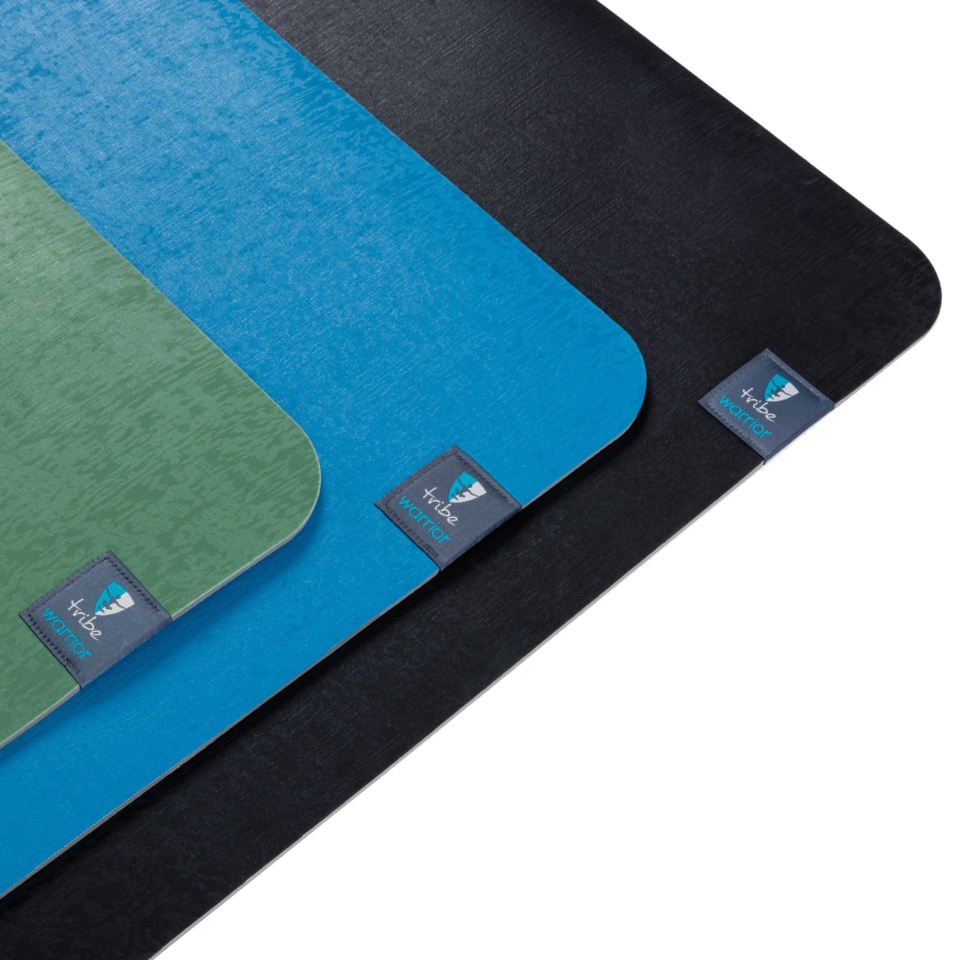 Warrior 6mm Yoga Mats - Fern, Ocean, Cosmos - colour swatches | TRIBE Yoga