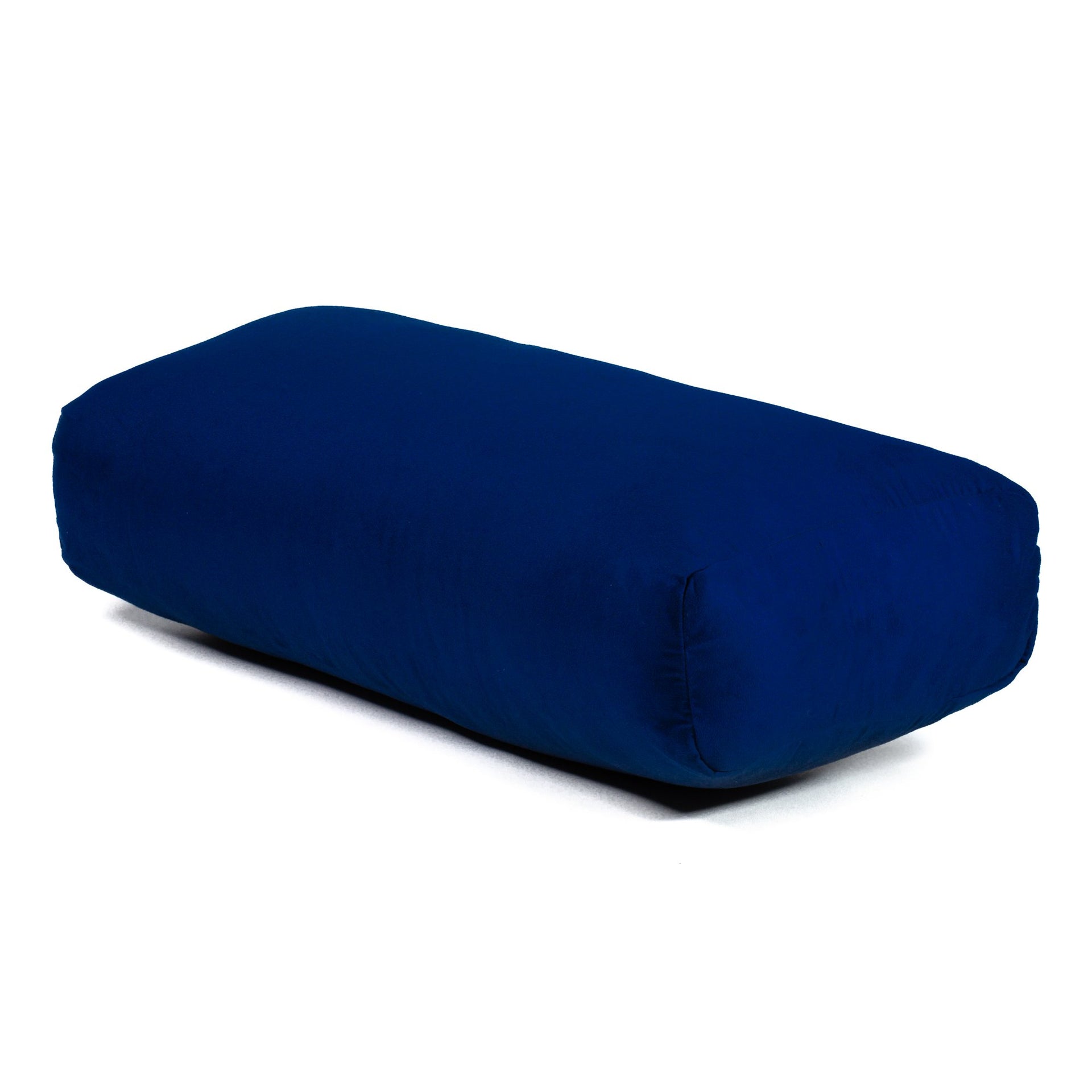 Rectangular Bolster - Navy - 45 degrees angle | TRIBE Yoga