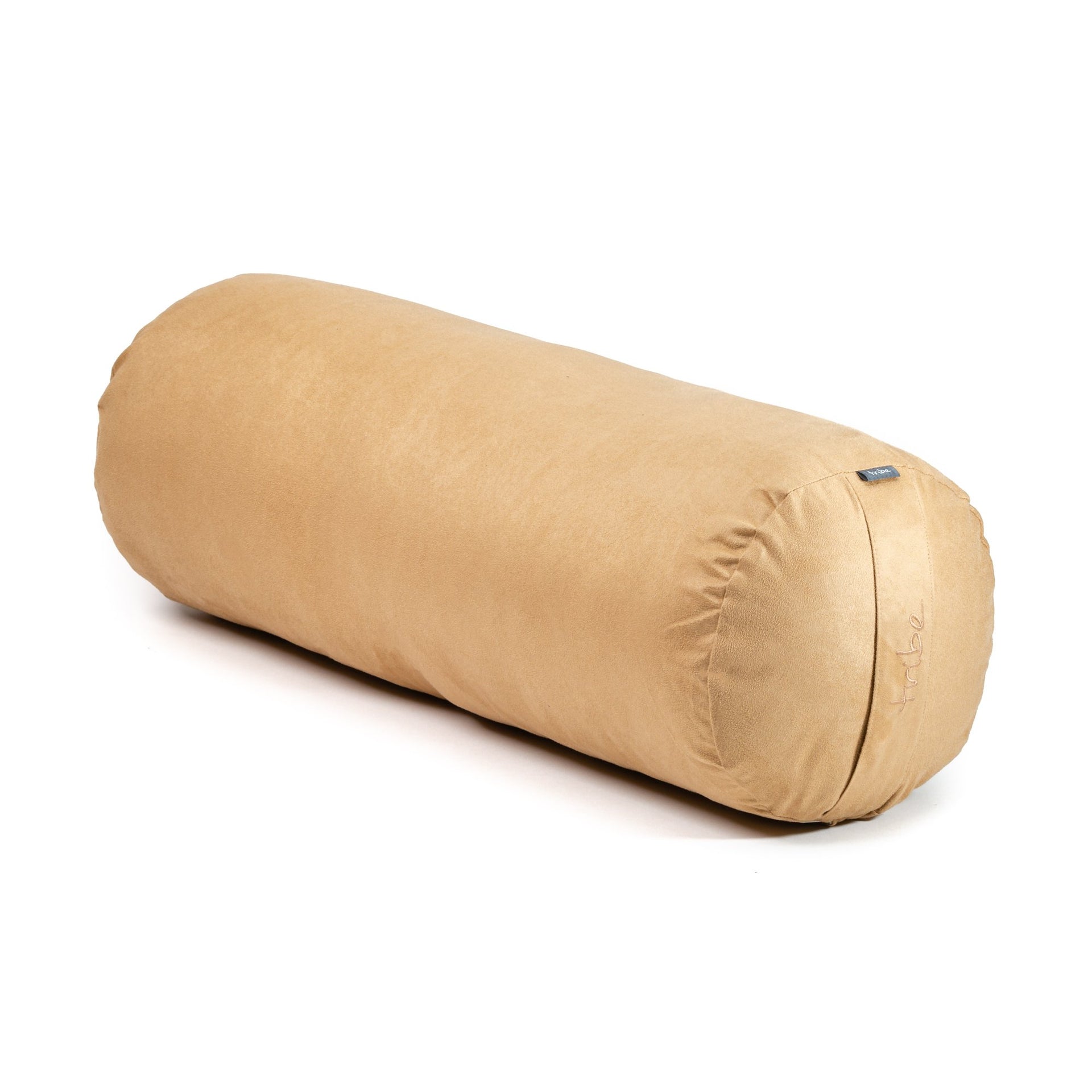 Round Bolster - Taupe - 45 degrees angle | TRIBE Yoga