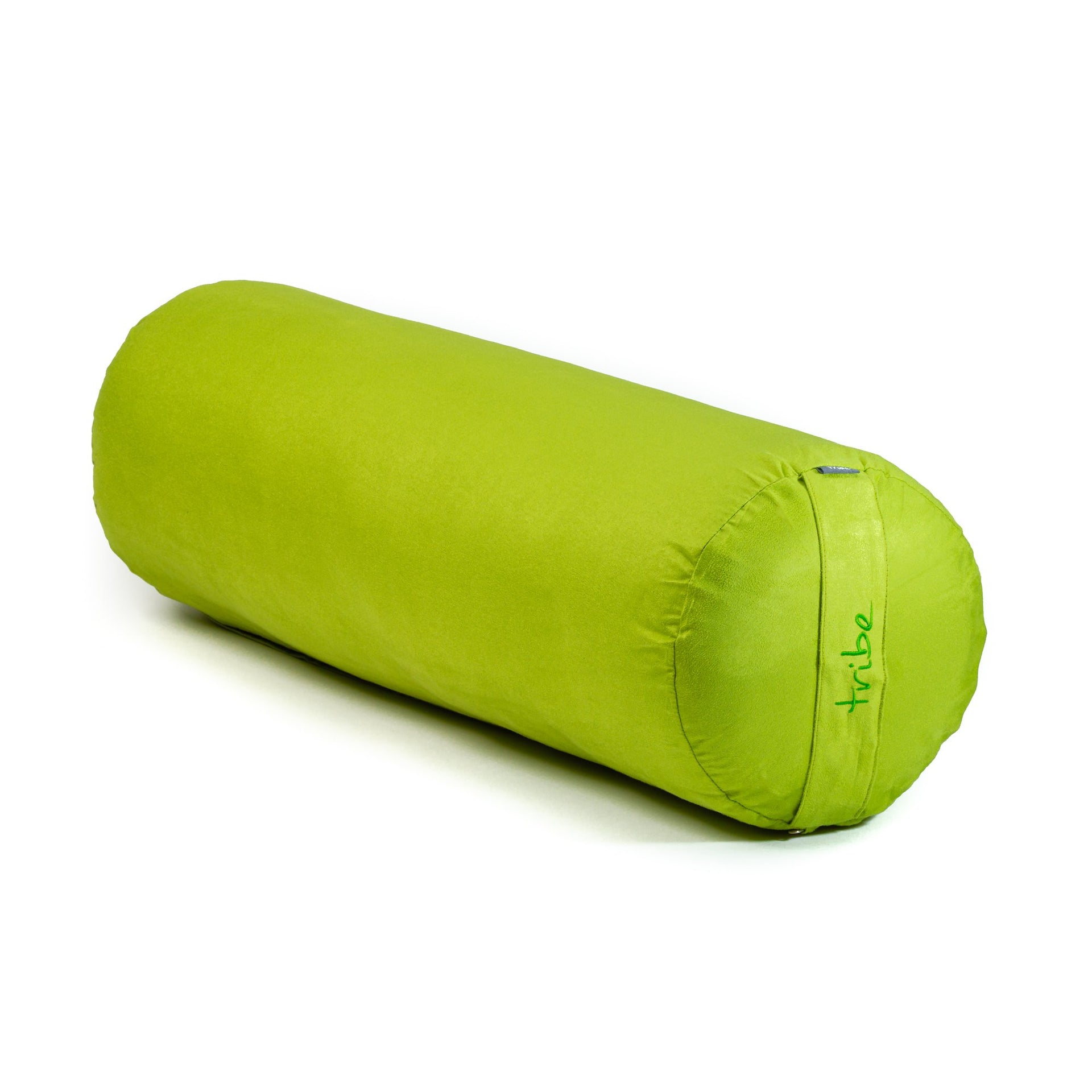 Round Bolster - Lime - 45 degrees angle | TRIBE Yoga