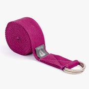Cotton Strap - Fushia - rolled | TRIBE Yoga