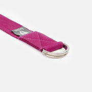 Cotton Strap - Fushia - close-up of D rings | TRIBE Yoga