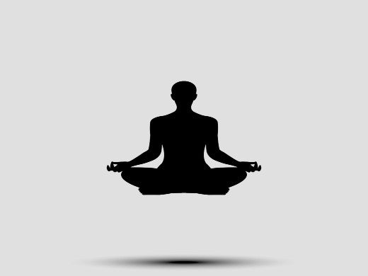 Yoga lotus pose line art, outline drawing, vector illustration. Asana for  ajna chakra, yoga and cross legged meditation design. minimalism style  Stock Vector | Adobe Stock
