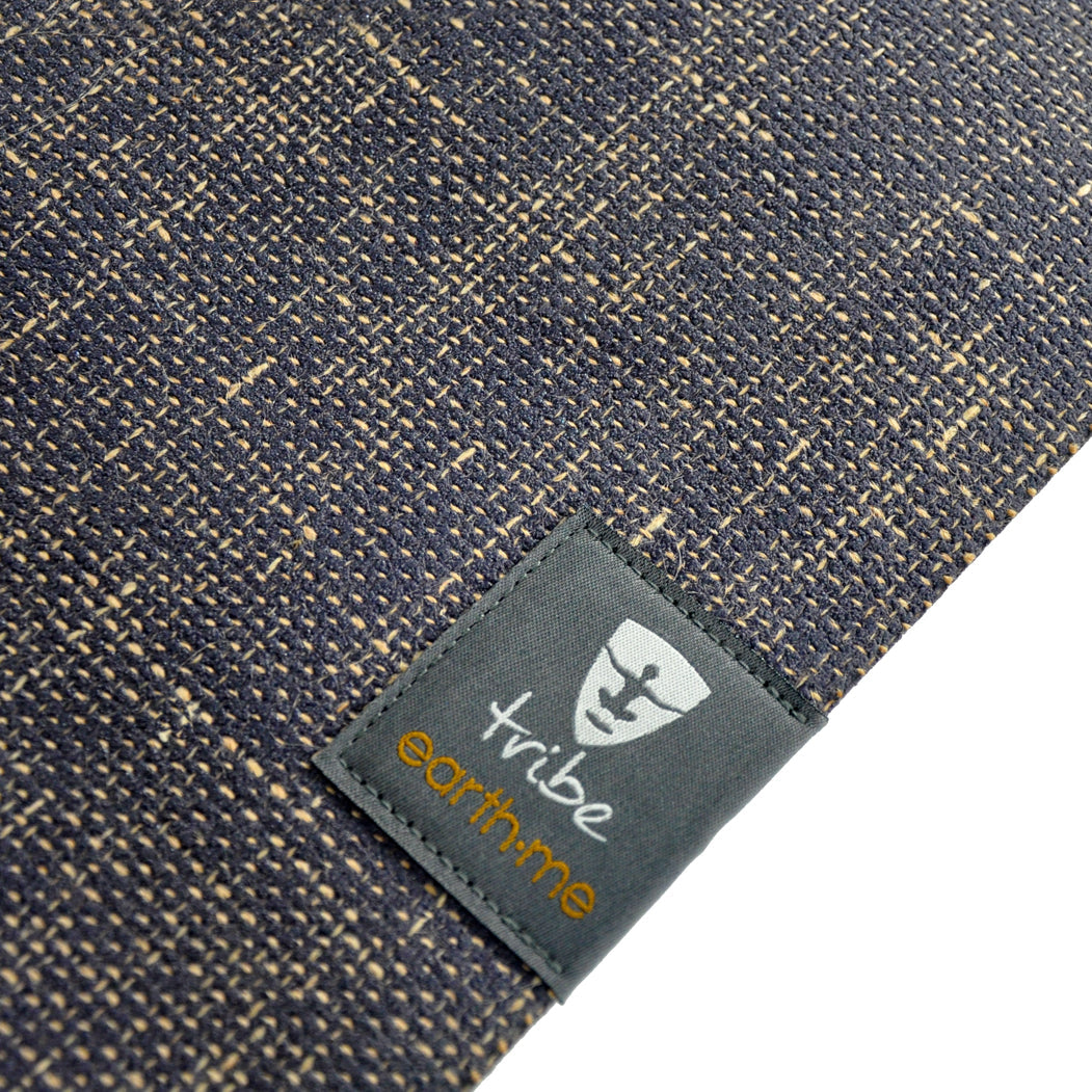 A section of an Earth Me 4mm Yoga Ma showing the label | TRIBE Yoga