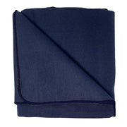 ReGen Wool Blanket - Navy - Folded square with corner turned over | TRIBE Yoga
