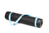 Carry Me Mat Sling - Light Blue - attached to a Warrior yoga mat | TRIBE Yoga