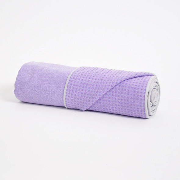 Get a Grip Towel - Lilac - rolled | TRIBE Yoga
