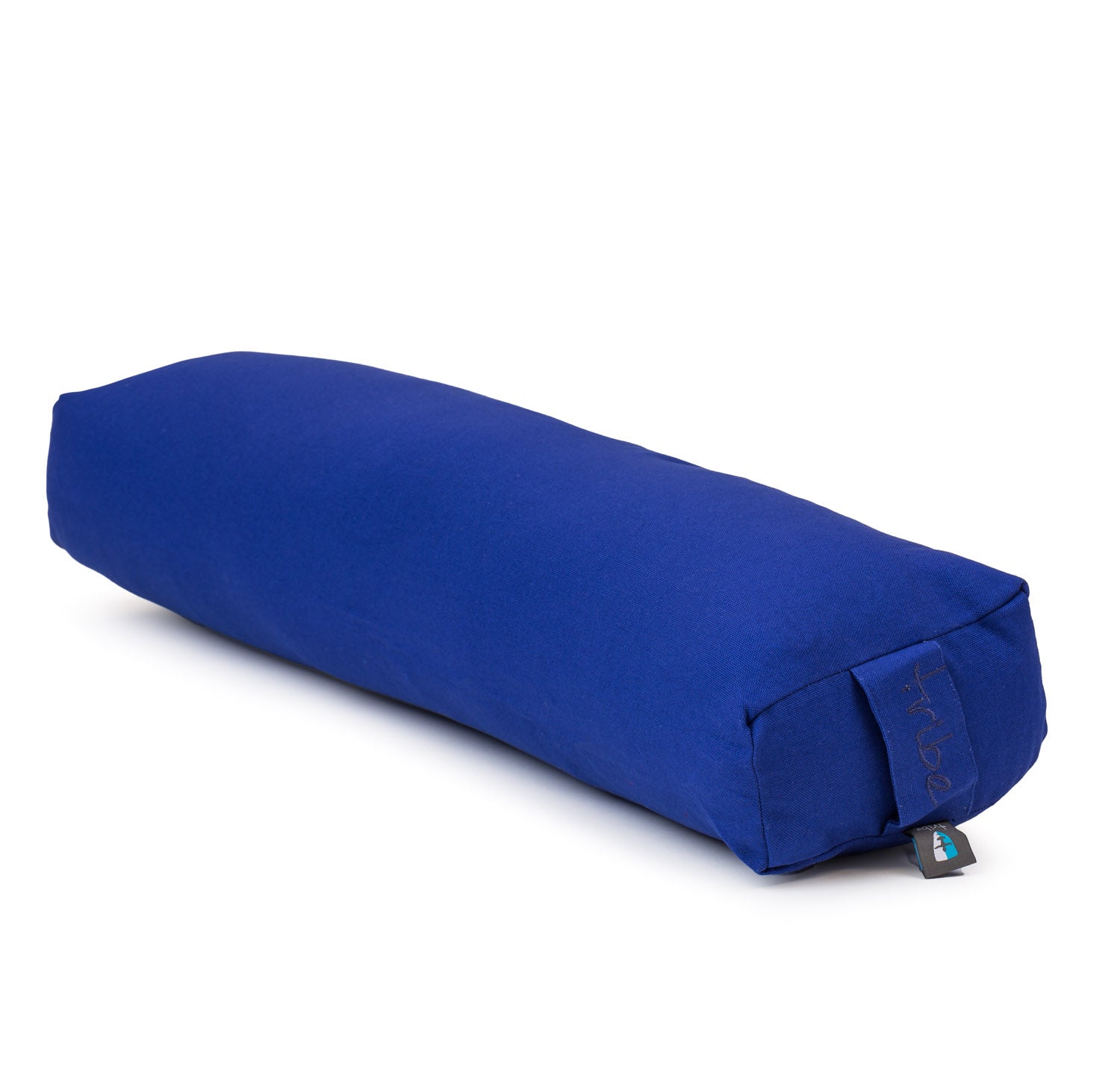 Rectangular Lean Bolster - Organic Cotton - Navy Blue - 45 degrees angle | TRIBE Yoga