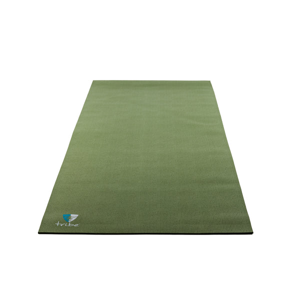 ReGen 5mm Yoga Mat - Sage - unfurled | TRIBE Yoga