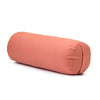 Round Bolster - Organic Cotton Cover - Canyon Clay - 45 degrees angle | TRIBE Yoga