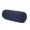 Round Bolster - Organic Cotton Cover - Navy - 45 degrees angle | TRIBE Yoga