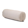 Round Bolster - Organic Cotton Cover - Stone - 45 degrees angle | TRIBE Yoga