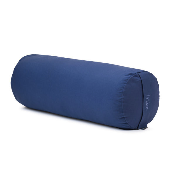 Round Bolster - Organic Cotton Cover - Twilight - 45 degrees angle | TRIBE Yoga