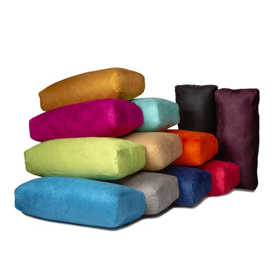 Rectangular Bolsters - group shot of all colours | TRIBE Yoga