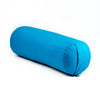 Round Bolster - Organic Cotton Cover - Turquoise - 45 degrees angle | TRIBE Yoga