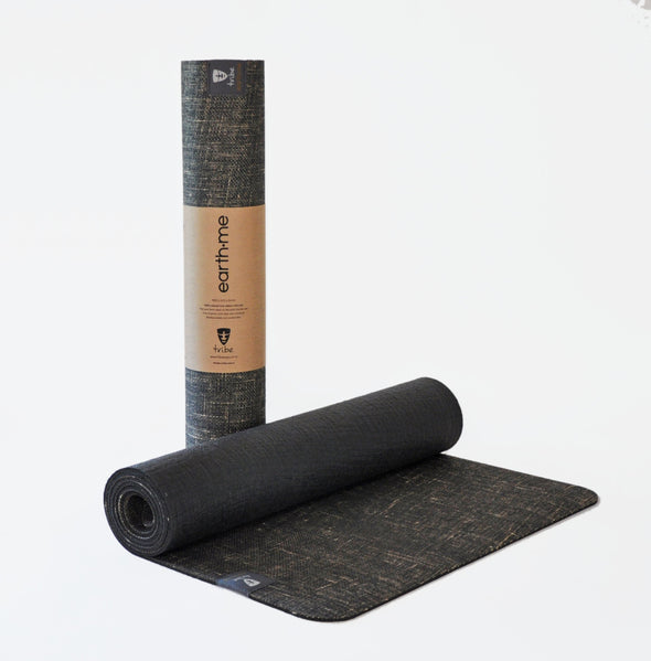 Earth.Me 4mm Long Yoga Mat - Cosmos - rolled and partially unrolled | TRIBE Yoga