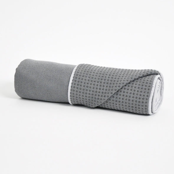 Get a Grip Towel - Storm - rolled | TRIBE Yoga