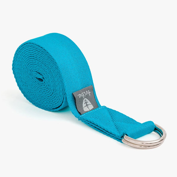 Cotton Strap - Turquoise - rolled | TRIBE Yoga